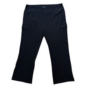 ATHLETA Delancey Straight Cargo Pant Women's Plus 3X Black Pull On